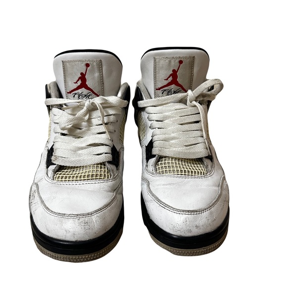 NIKE JORDAN 4 WHITE CEMENT - Picture 4 of 9